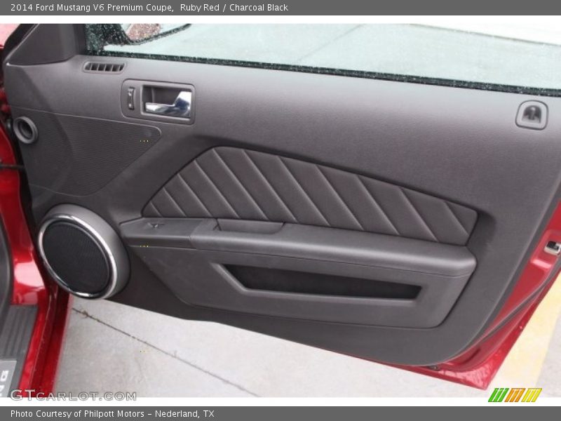 Ruby Red / Charcoal Black 2014 Ford Mustang V6 Premium Coupe