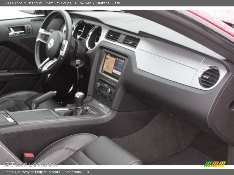 Ruby Red / Charcoal Black 2014 Ford Mustang V6 Premium Coupe