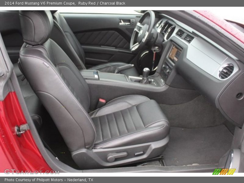 Ruby Red / Charcoal Black 2014 Ford Mustang V6 Premium Coupe