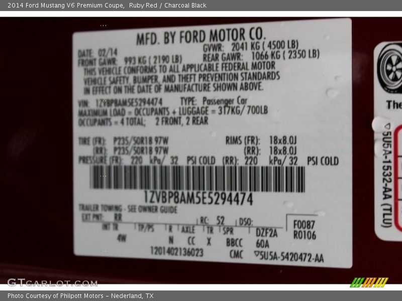 Ruby Red / Charcoal Black 2014 Ford Mustang V6 Premium Coupe