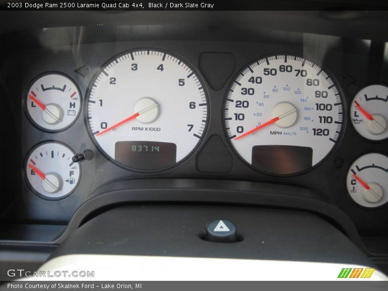Black / Dark Slate Gray 2003 Dodge Ram 2500 Laramie Quad Cab 4x4