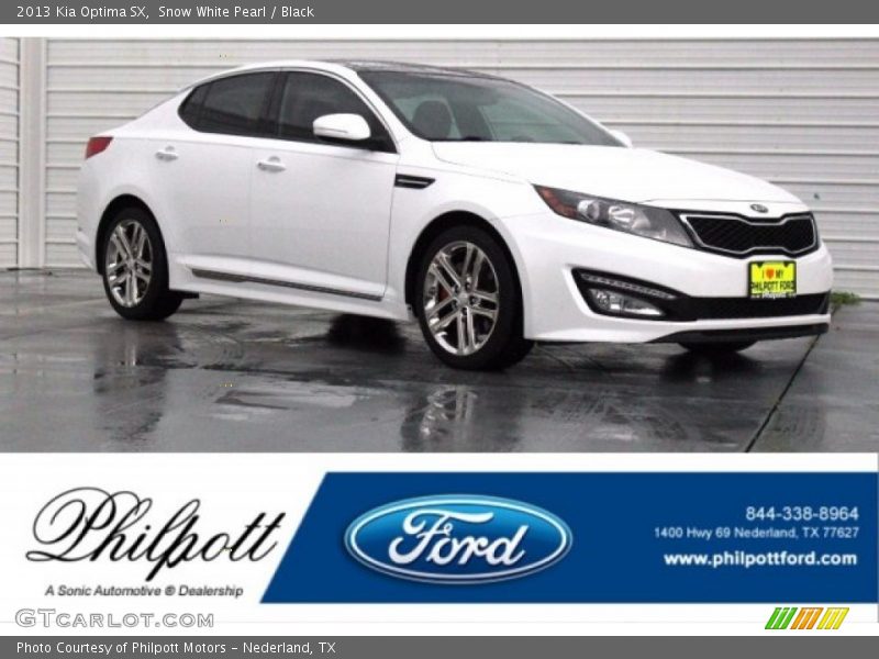 Snow White Pearl / Black 2013 Kia Optima SX