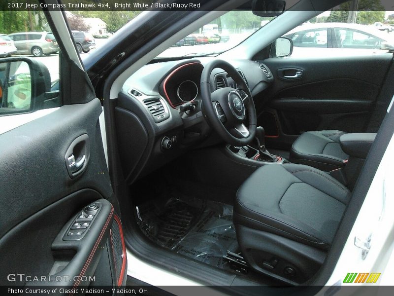 Bright White / Black/Ruby Red 2017 Jeep Compass Trailhawk 4x4