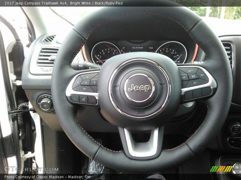 Bright White / Black/Ruby Red 2017 Jeep Compass Trailhawk 4x4