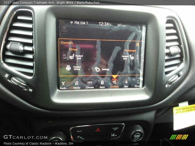 Bright White / Black/Ruby Red 2017 Jeep Compass Trailhawk 4x4