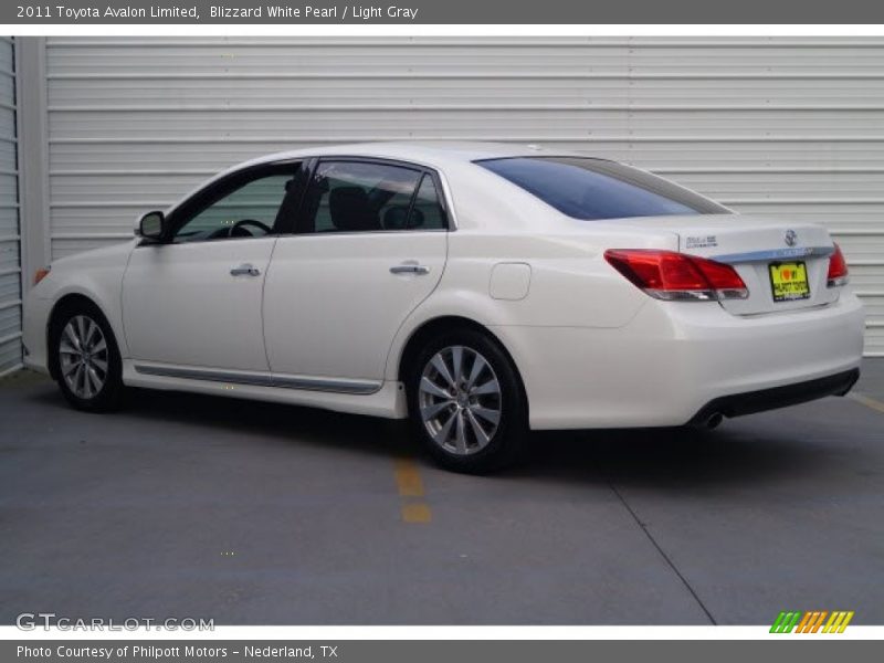 Blizzard White Pearl / Light Gray 2011 Toyota Avalon Limited