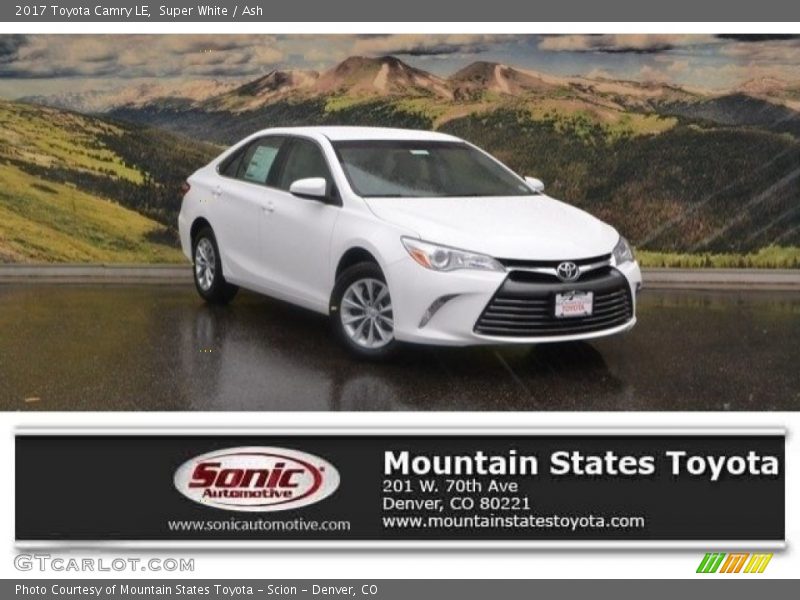 Super White / Ash 2017 Toyota Camry LE