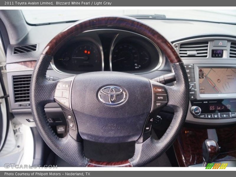 Blizzard White Pearl / Light Gray 2011 Toyota Avalon Limited