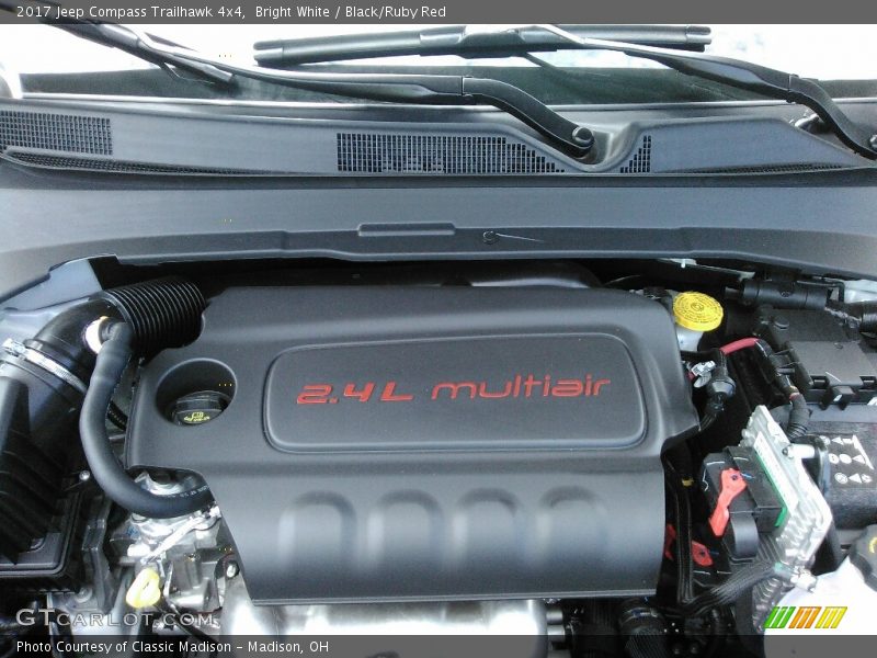 Bright White / Black/Ruby Red 2017 Jeep Compass Trailhawk 4x4