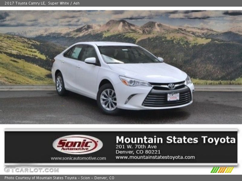 Super White / Ash 2017 Toyota Camry LE