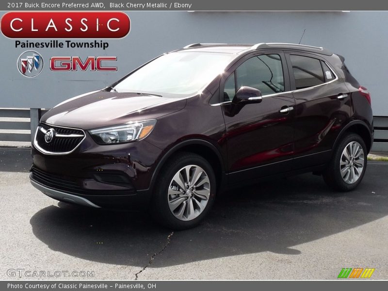 Black Cherry Metallic / Ebony 2017 Buick Encore Preferred AWD
