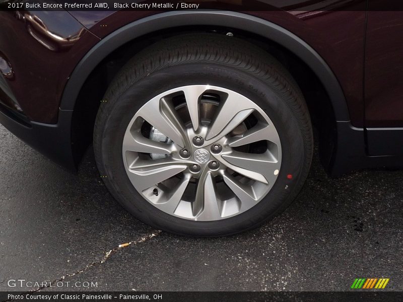Black Cherry Metallic / Ebony 2017 Buick Encore Preferred AWD