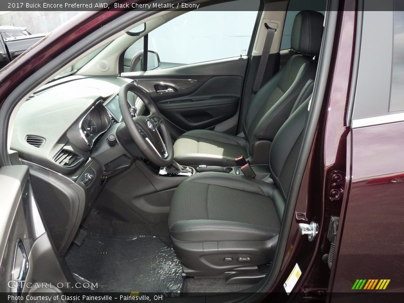 Black Cherry Metallic / Ebony 2017 Buick Encore Preferred AWD