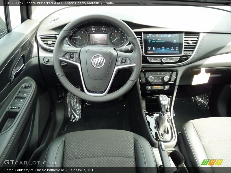 Black Cherry Metallic / Ebony 2017 Buick Encore Preferred AWD