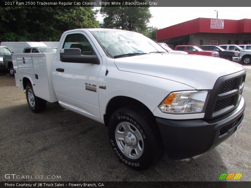 Bright White / Black/Diesel Gray 2017 Ram 2500 Tradesman Regular Cab Chassis