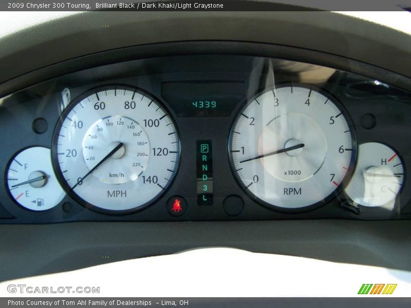 Brilliant Black / Dark Khaki/Light Graystone 2009 Chrysler 300 Touring