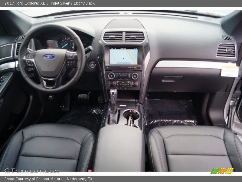 Ingot Silver / Ebony Black 2017 Ford Explorer XLT