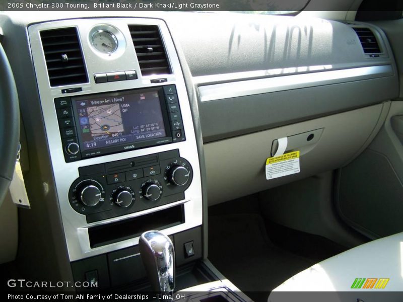 Brilliant Black / Dark Khaki/Light Graystone 2009 Chrysler 300 Touring