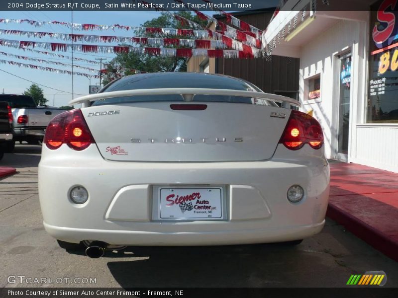 Satin White Pearlcoat / Dark Taupe/Medium Taupe 2004 Dodge Stratus R/T Coupe