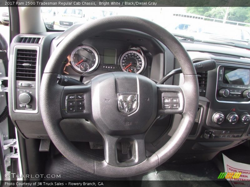 Bright White / Black/Diesel Gray 2017 Ram 2500 Tradesman Regular Cab Chassis