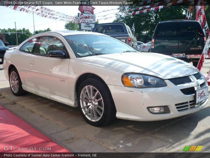Satin White Pearlcoat / Dark Taupe/Medium Taupe 2004 Dodge Stratus R/T Coupe