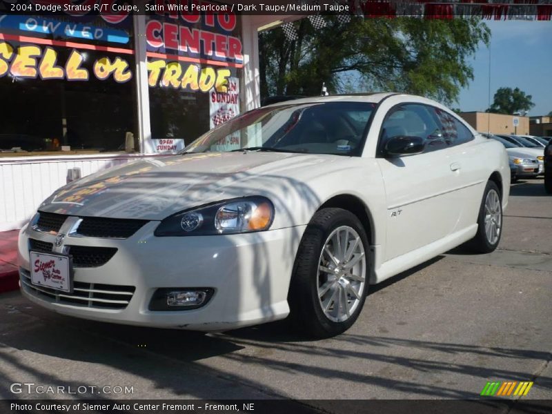 Satin White Pearlcoat / Dark Taupe/Medium Taupe 2004 Dodge Stratus R/T Coupe