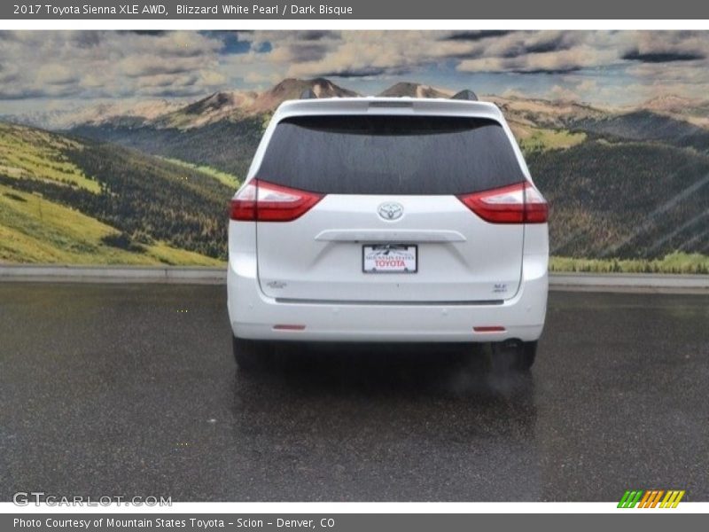 Blizzard White Pearl / Dark Bisque 2017 Toyota Sienna XLE AWD