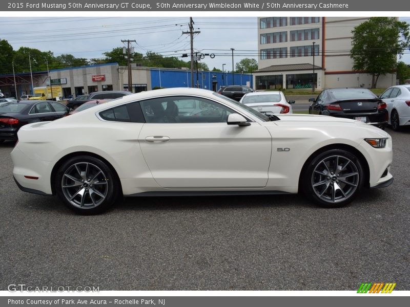 50th Anniversary Wimbledon White / 50th Anniversary Cashmere 2015 Ford Mustang 50th Anniversary GT Coupe