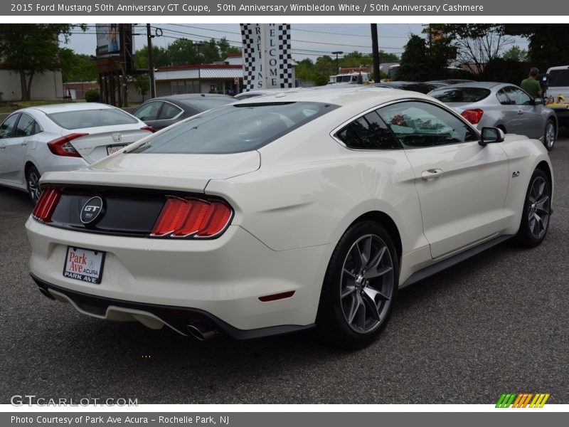 50th Anniversary Wimbledon White / 50th Anniversary Cashmere 2015 Ford Mustang 50th Anniversary GT Coupe