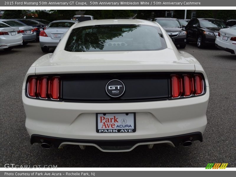 50th Anniversary Wimbledon White / 50th Anniversary Cashmere 2015 Ford Mustang 50th Anniversary GT Coupe