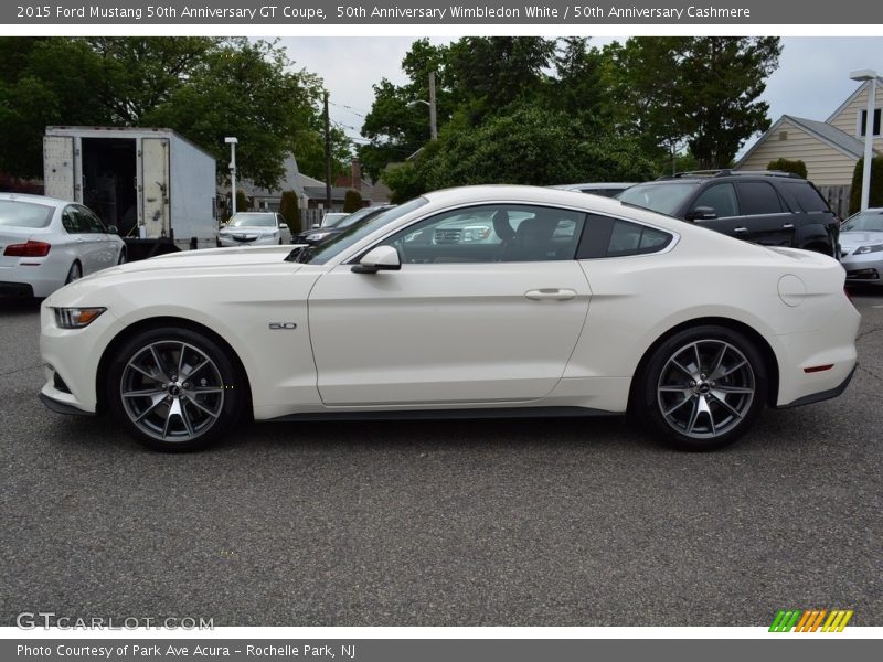 50th Anniversary Wimbledon White / 50th Anniversary Cashmere 2015 Ford Mustang 50th Anniversary GT Coupe