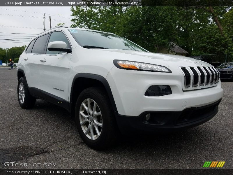 Bright White / Iceland - Black/Iceland Gray 2014 Jeep Cherokee Latitude 4x4