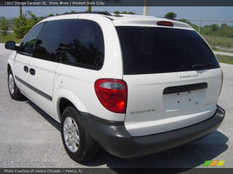 Stone White / Medium Slate Gray 2007 Dodge Caravan SE