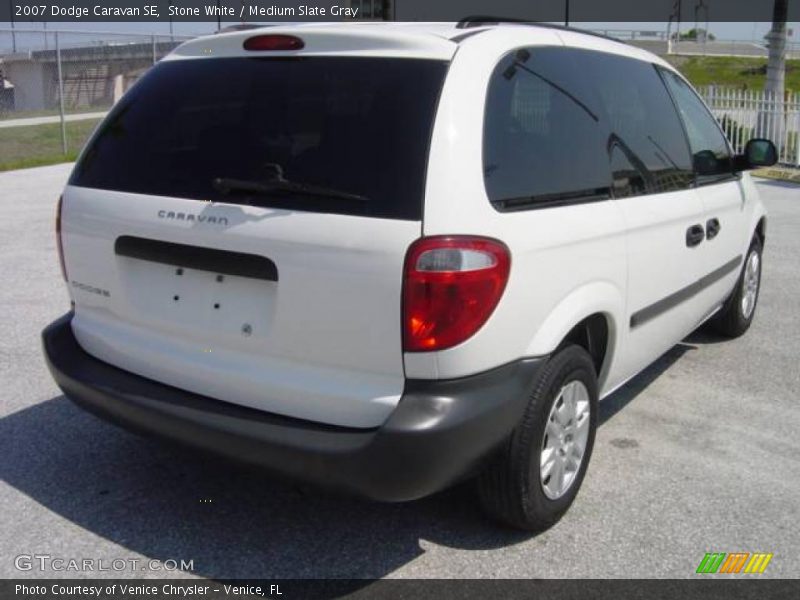 Stone White / Medium Slate Gray 2007 Dodge Caravan SE