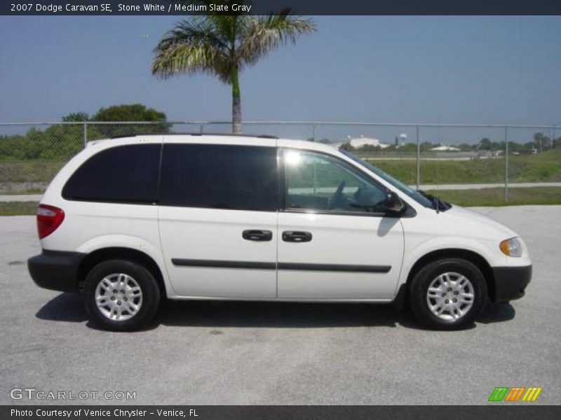 Stone White / Medium Slate Gray 2007 Dodge Caravan SE