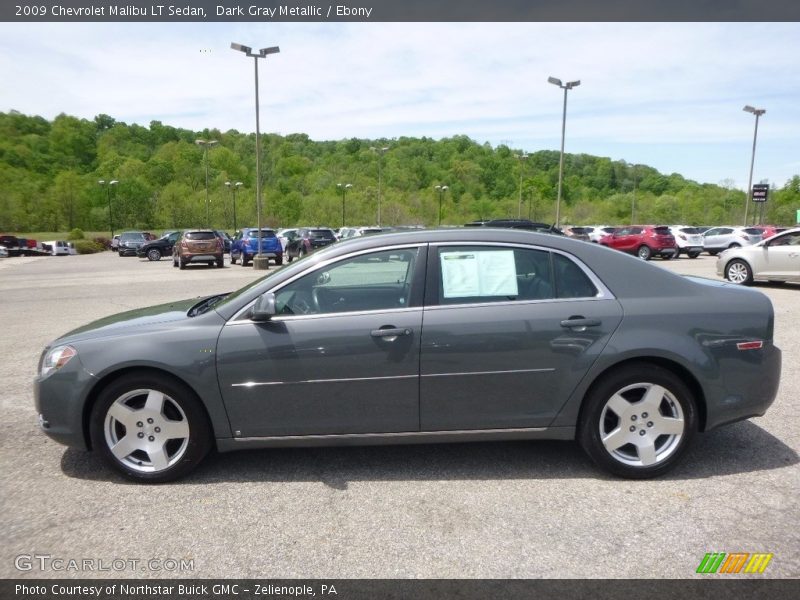 Dark Gray Metallic / Ebony 2009 Chevrolet Malibu LT Sedan