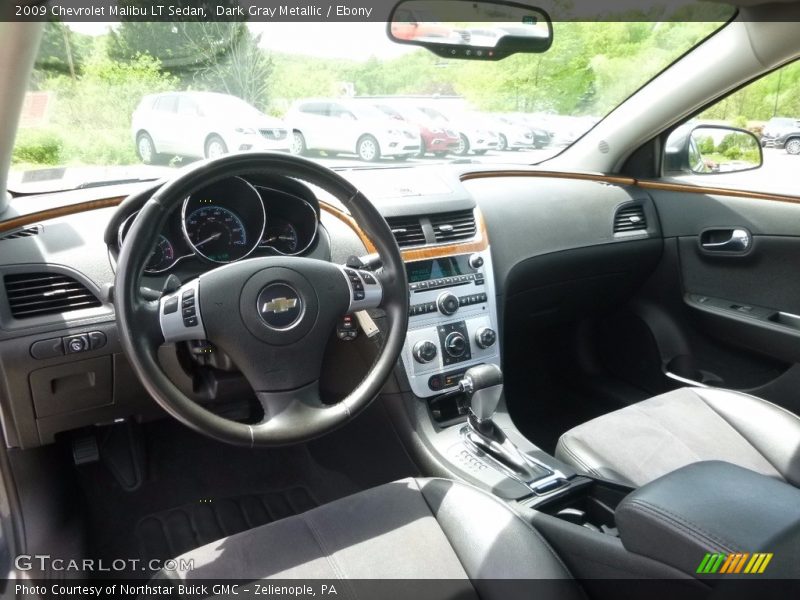 Dark Gray Metallic / Ebony 2009 Chevrolet Malibu LT Sedan