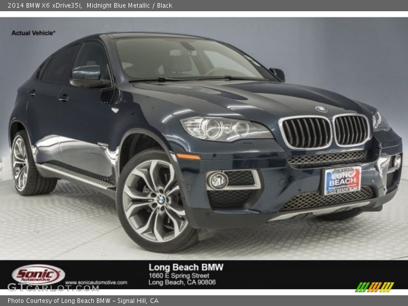Midnight Blue Metallic / Black 2014 BMW X6 xDrive35i