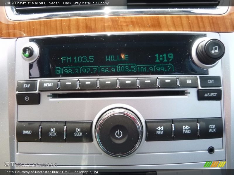 Dark Gray Metallic / Ebony 2009 Chevrolet Malibu LT Sedan