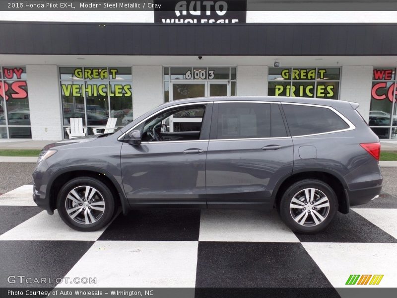 Modern Steel Metallic / Gray 2016 Honda Pilot EX-L