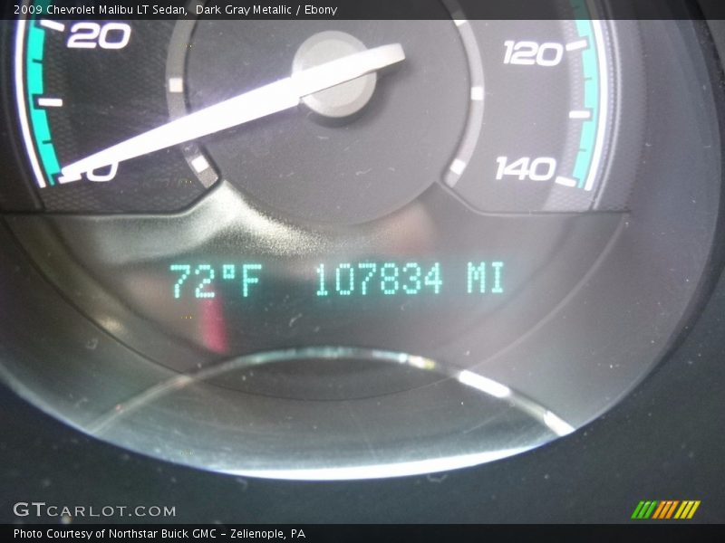 Dark Gray Metallic / Ebony 2009 Chevrolet Malibu LT Sedan