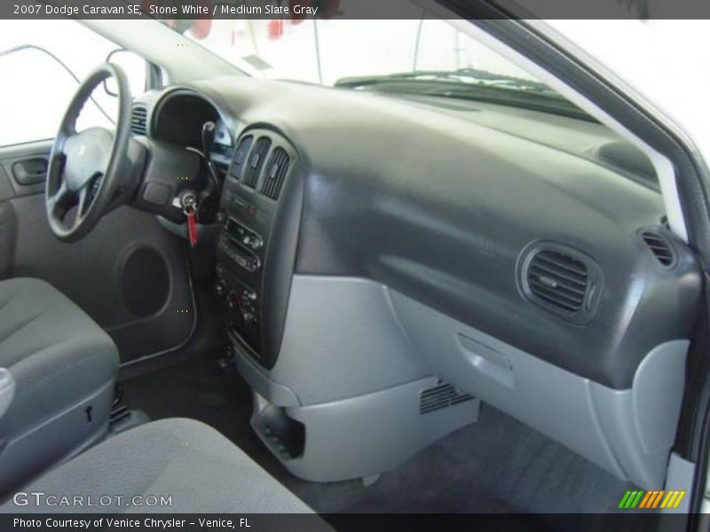 Stone White / Medium Slate Gray 2007 Dodge Caravan SE