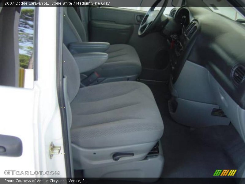 Stone White / Medium Slate Gray 2007 Dodge Caravan SE