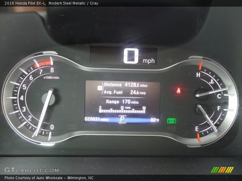 Modern Steel Metallic / Gray 2016 Honda Pilot EX-L