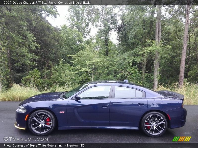 Contusion Blue / Black 2017 Dodge Charger R/T Scat Pack