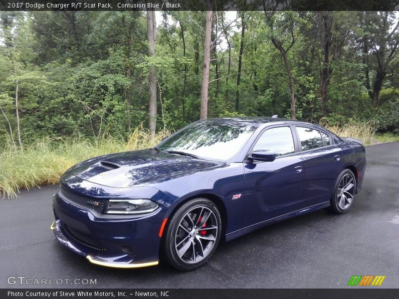 Contusion Blue / Black 2017 Dodge Charger R/T Scat Pack