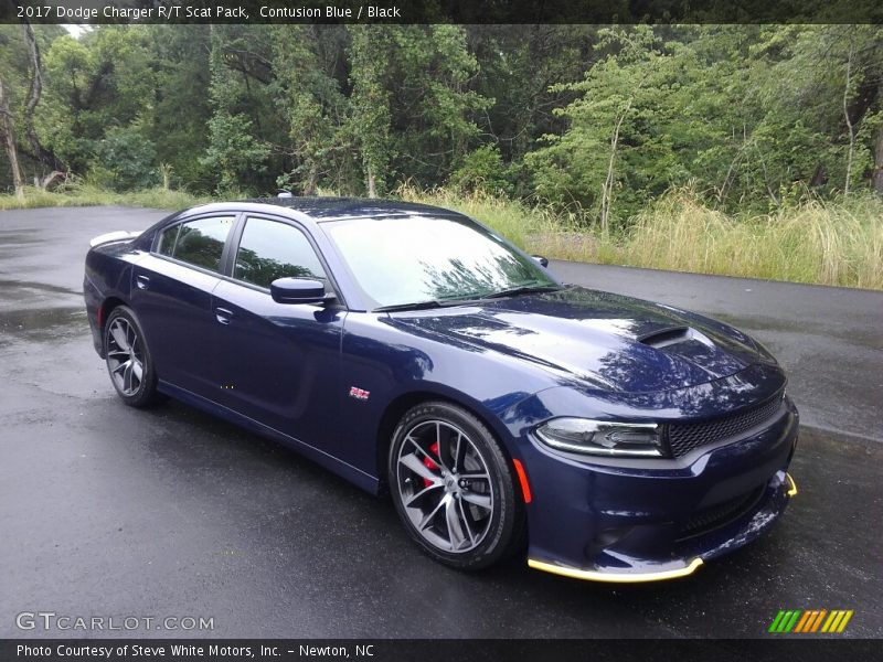 Contusion Blue / Black 2017 Dodge Charger R/T Scat Pack