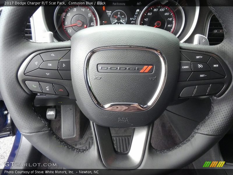 Contusion Blue / Black 2017 Dodge Charger R/T Scat Pack