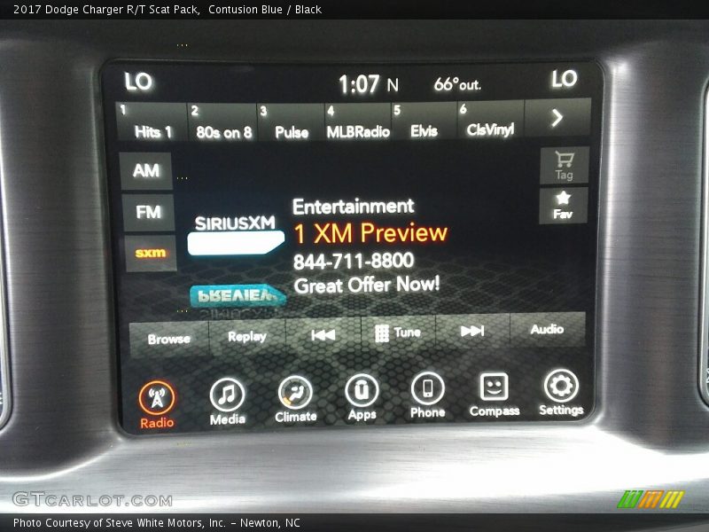 Contusion Blue / Black 2017 Dodge Charger R/T Scat Pack