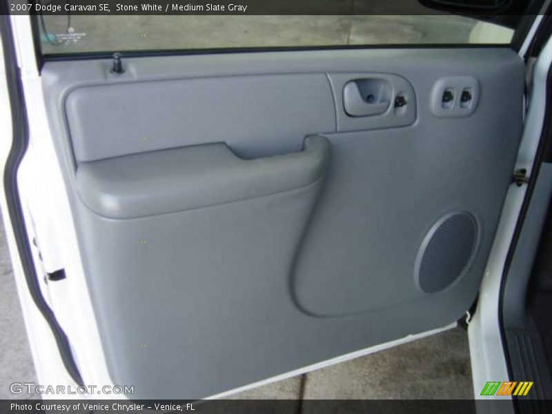 Stone White / Medium Slate Gray 2007 Dodge Caravan SE